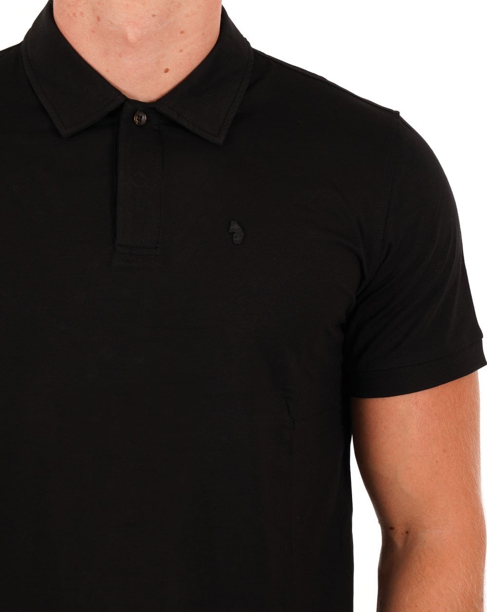 Luke Hong Kong Jersey-Poloshirt, tiefschwarz