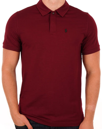 Luke Hong Kong Jersey-Poloshirt Burgund