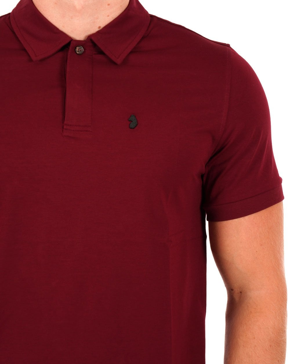 Luke Hong Kong Jersey-Poloshirt Burgund