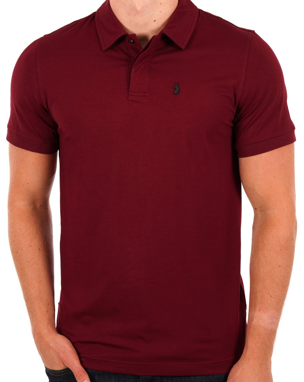 Luke Hong Kong Jersey-Poloshirt Burgund