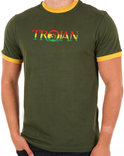 Trojan Helm Logo T-Shirt Armeegrün