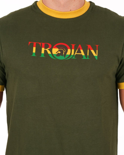 Trojan Helm Logo T-Shirt Armeegrün