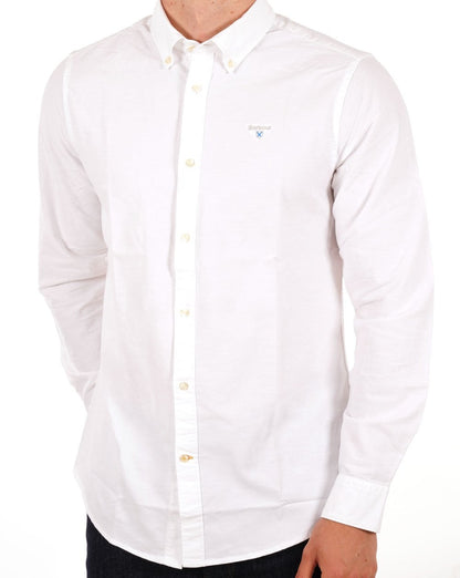 Barbour Oxtown Langarmhemd Weiß