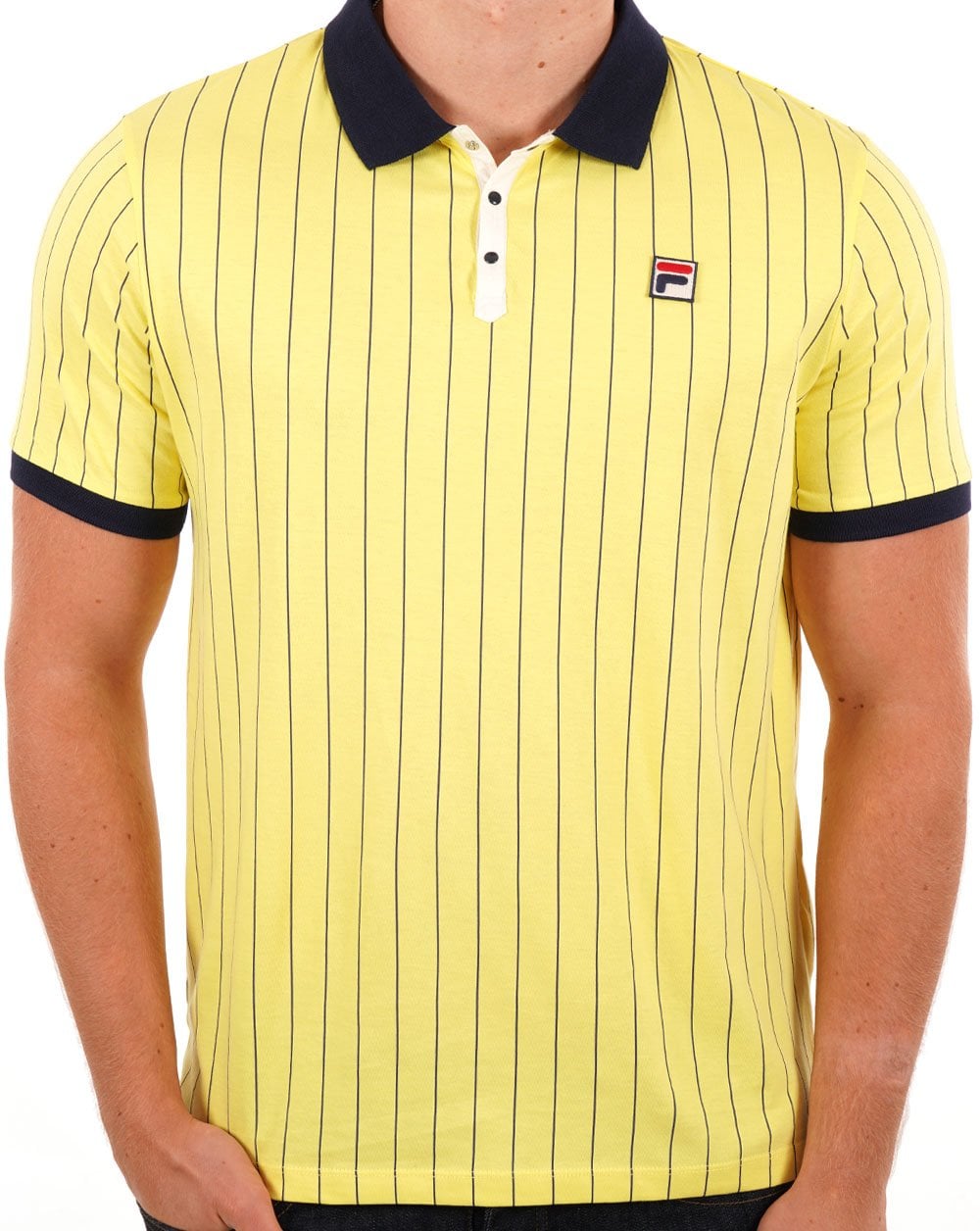 Fila Vintage BB1 ​​Poloshirt Gelb/Marineblau