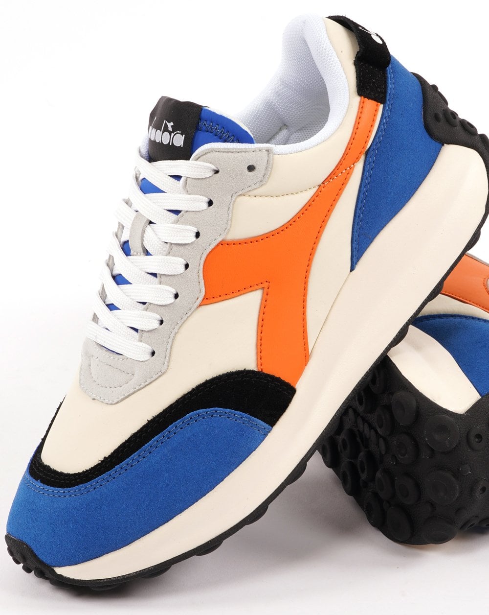 Diadora RACE NYL Trainer Off White/Snorkel Blue