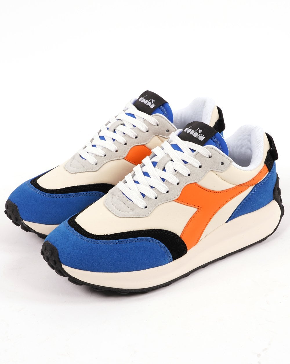 Diadora RACE NYL Trainer Off White/Snorkel Blue