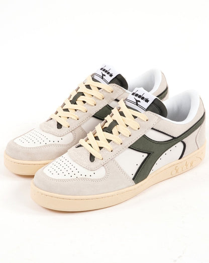 Diadora Magic Basket Suede Sneaker Weiß/Dunkelgrün