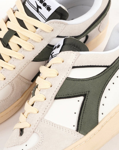 Diadora Magic Basket Suede Sneaker Weiß/Dunkelgrün