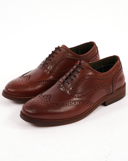 Barbour Isham Brogue-Schuh Mahagoni