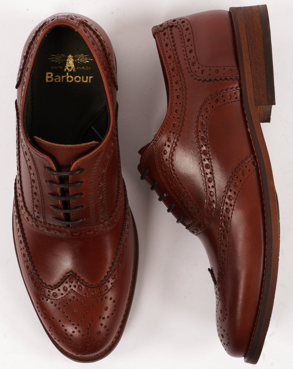 Barbour Isham Brogue-Schuh Mahagoni