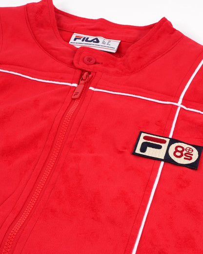 Fila Vintage Terrinda Mk3 Pro Badged Track Top Rot/Weiß