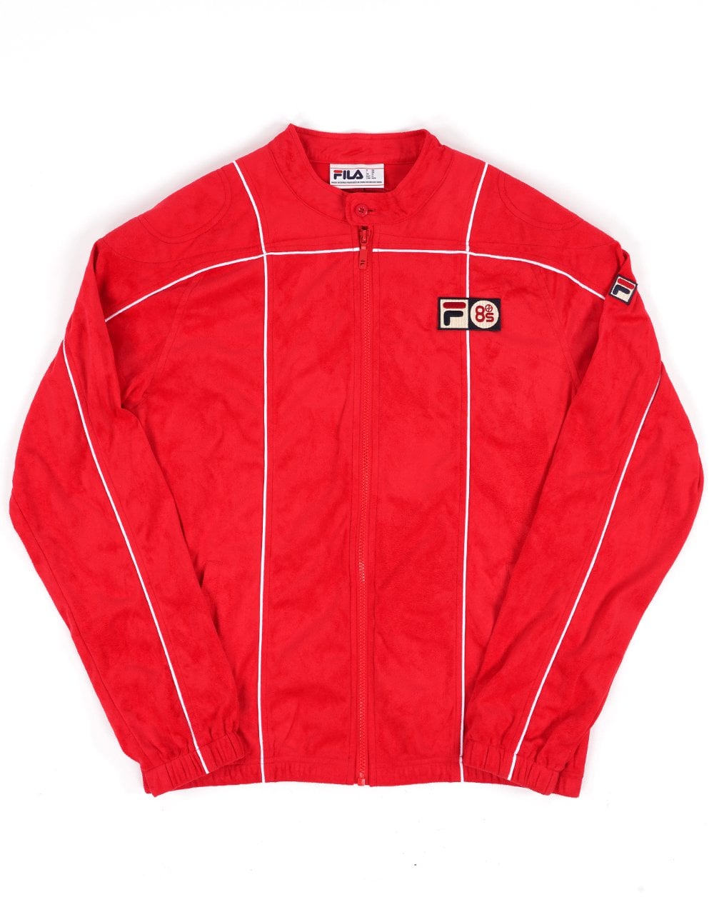 Fila Vintage Terrinda Mk3 Pro Badged Track Top Rot/Weiß