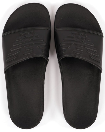 Emporio Armani – Slider mit Adler-Motiv in Schwarz