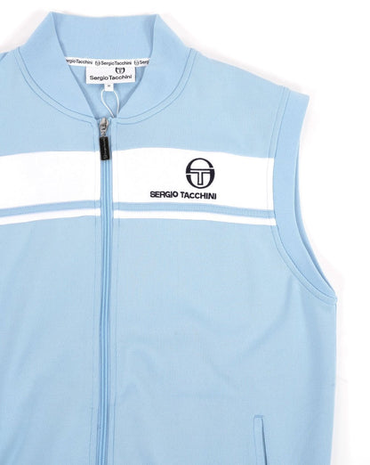 Ärmelloses Trainingstop „Masters“ von Sergio Tacchini, Himmelblau/Weiß