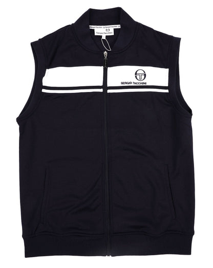 Sergio Tacchini Masters Ärmelloses Zip-Up Marineblau/Weiß