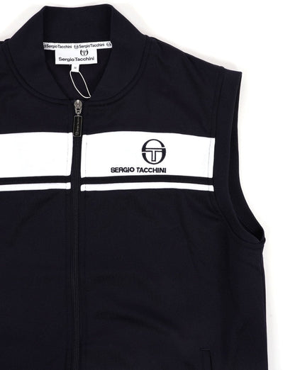 Sergio Tacchini Masters Ärmelloses Zip-Up Marineblau/Weiß