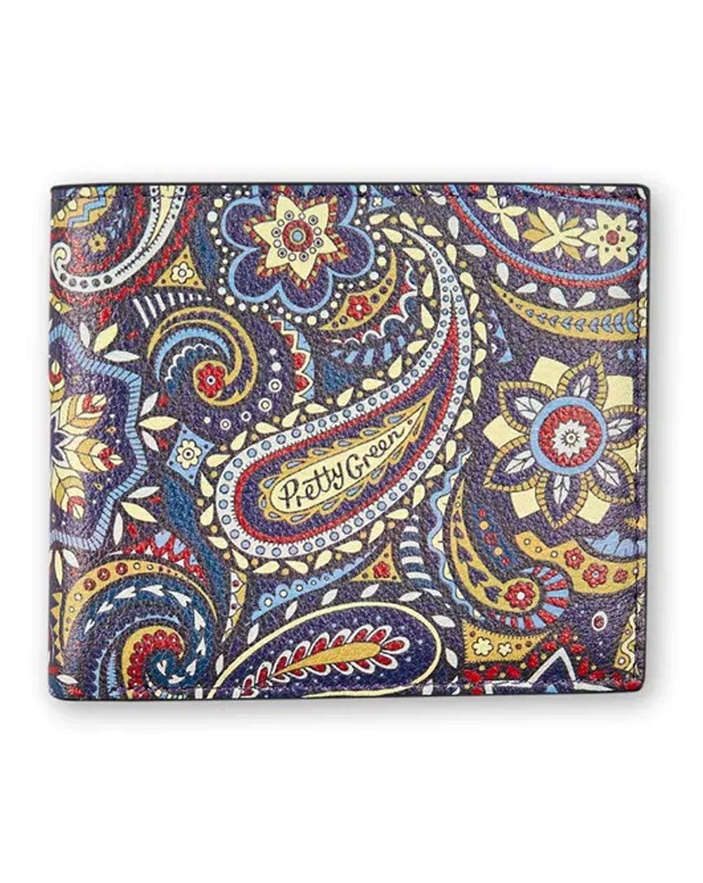 Pretty Green Marriot Paisley Bi-fold Geldbörse Blau
