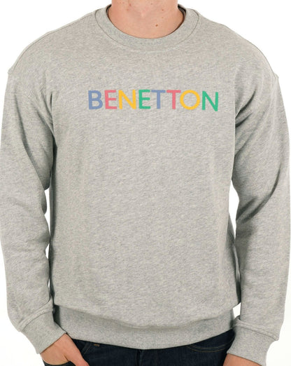 Benetton Logo Sweatshirt Grau