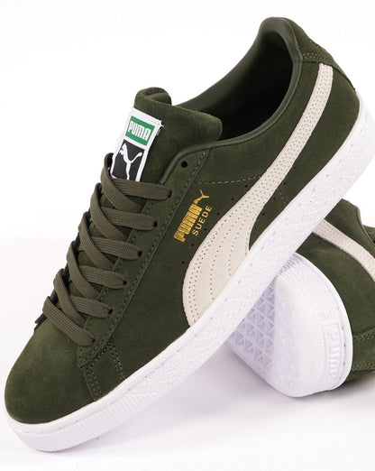 Puma Suede Classic Trainer Oliv/Weiß