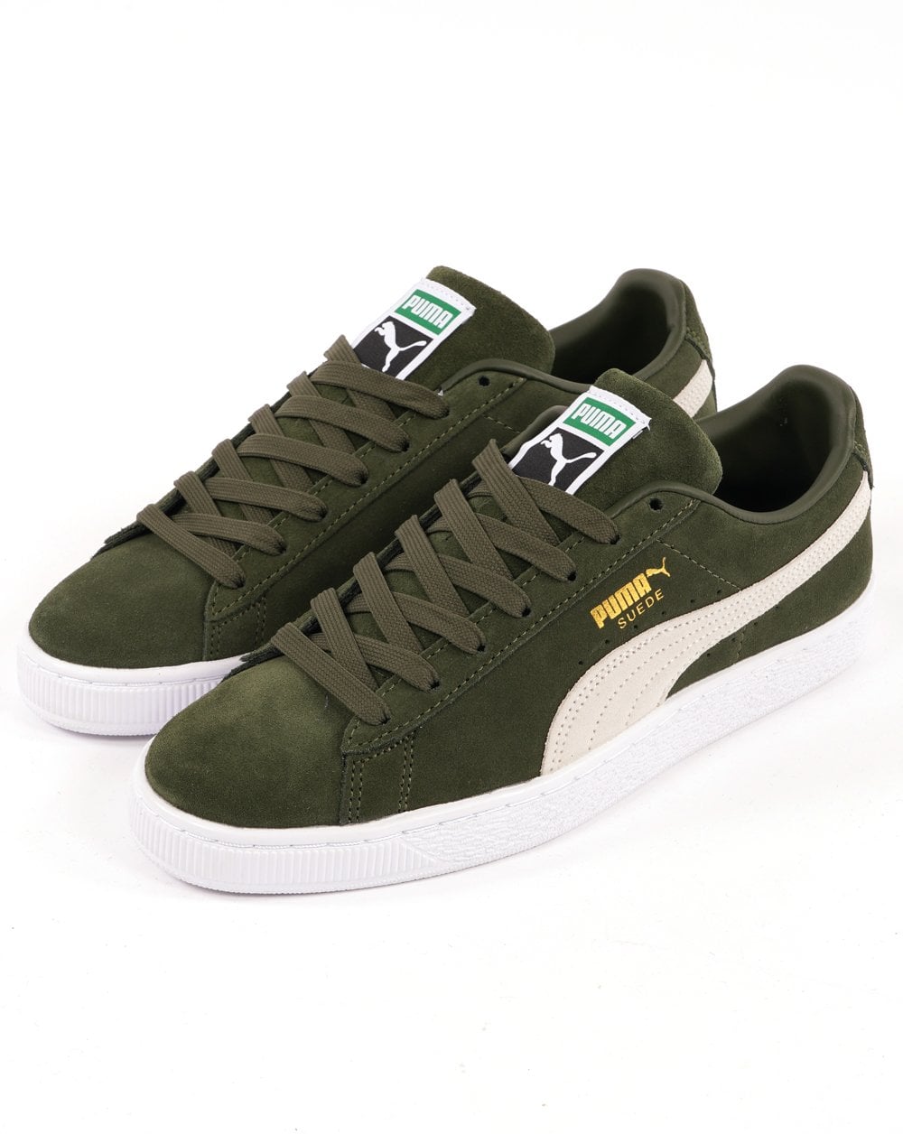 Puma Suede Classic Trainer Oliv/Weiß