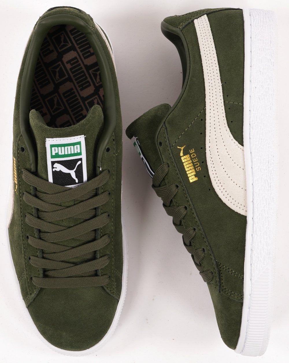 Puma Suede Classic Trainer Oliv/Weiß
