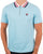 Fila Vintage Pietro Zip Polo Shirt Sky Blue