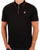 Fila Vintage Tipped Zip Polo Shirt Black/Burgundy