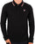 Fila Vintage Tipped Long Sleeve Polo Shirt Black/Gardenia/Red