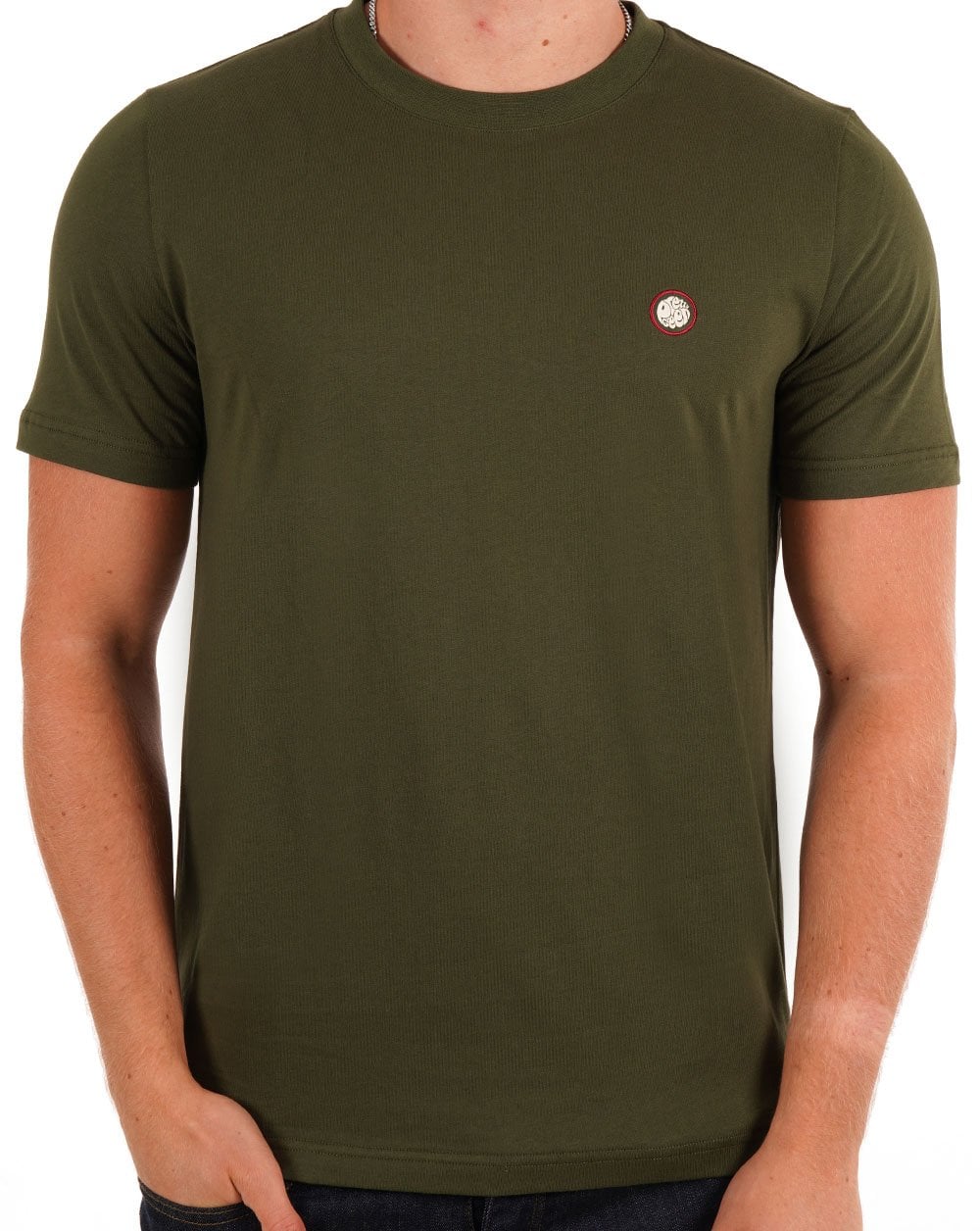 Pretty Green Mitchell T-Shirt Dunkelgrün