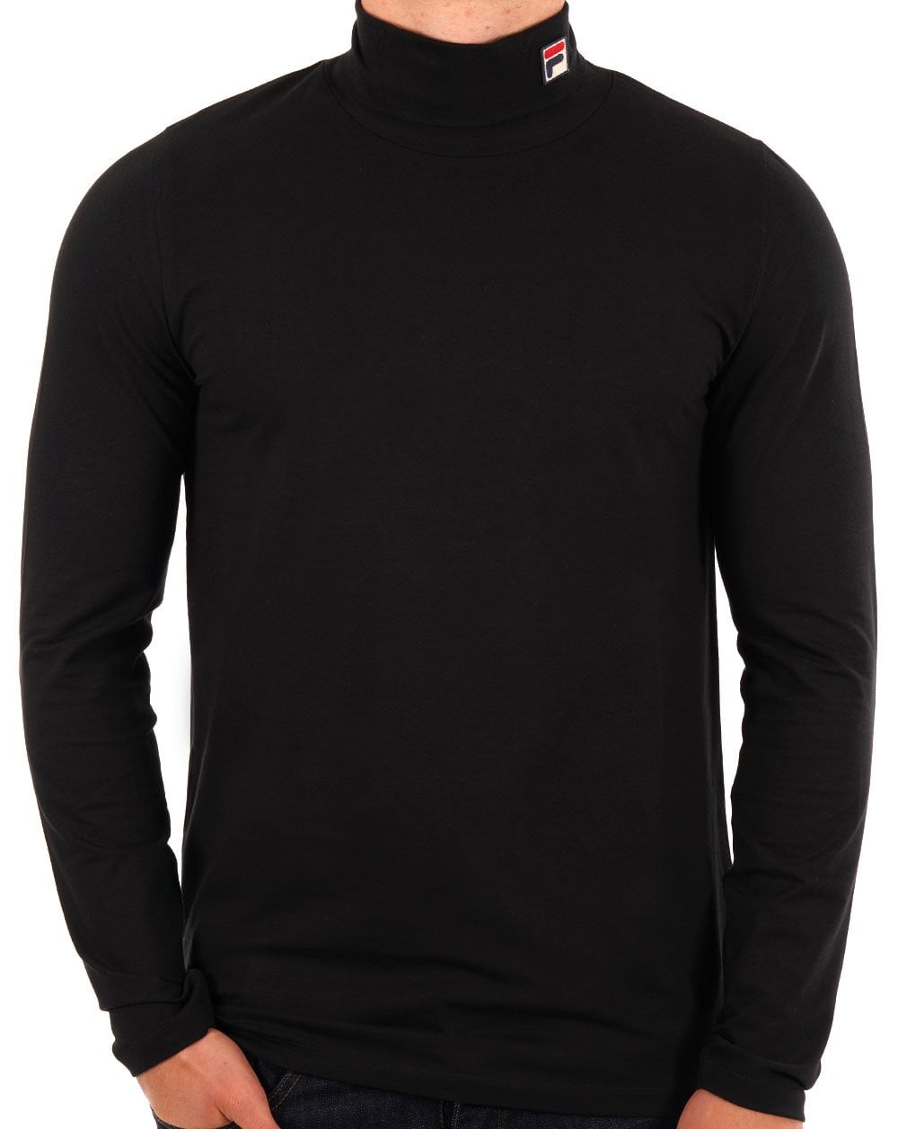 Fila Vintage Rollkragenpullover Schwarz