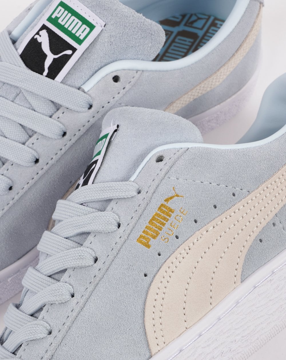 Puma Suede Classic Trainer Icy Blue/White