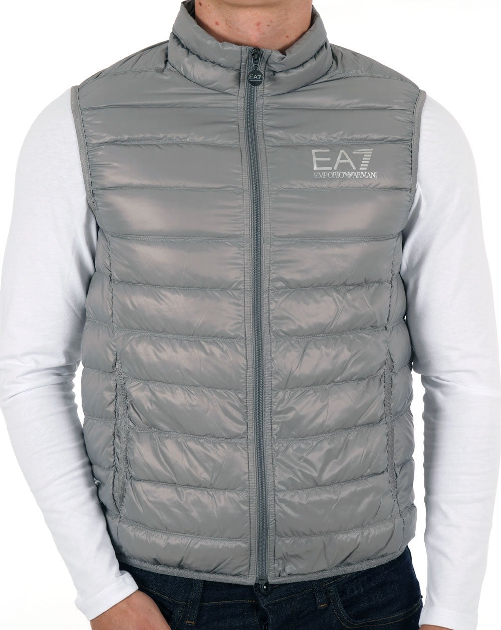 EA7 Core Logo Daunenweste Grau