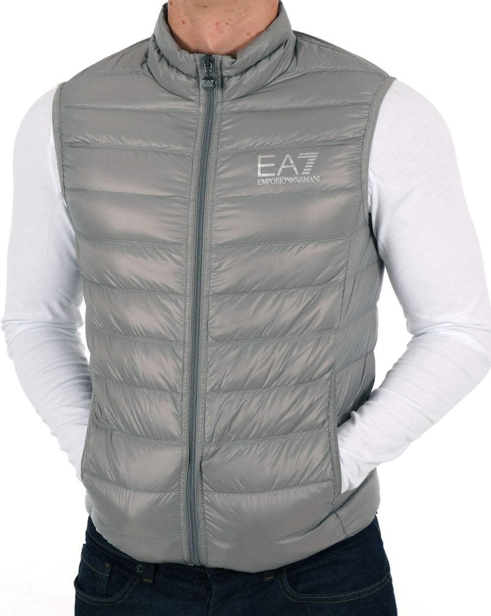 EA7 Core Logo Daunenweste Grau