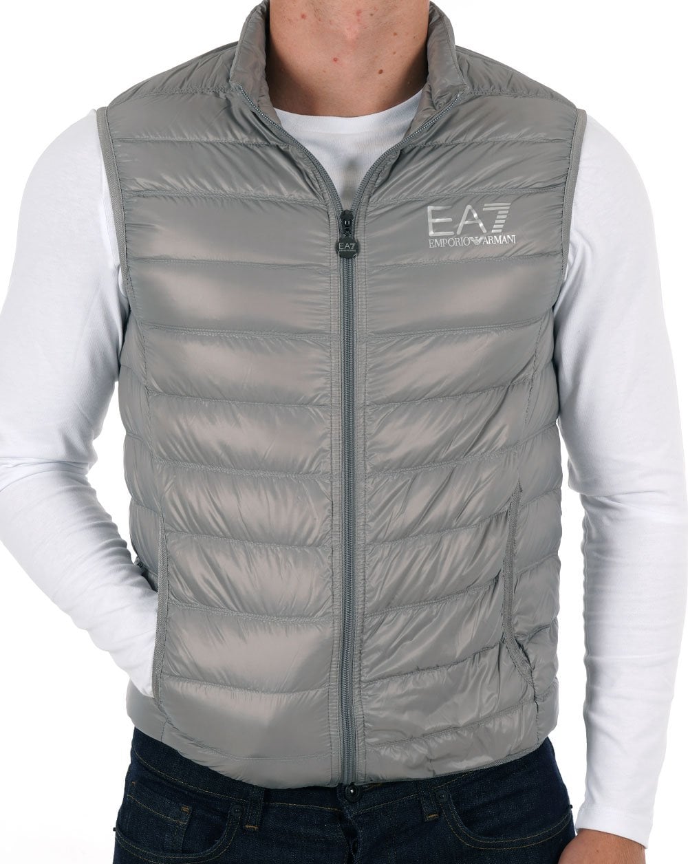 EA7 Core Logo Daunenweste Grau