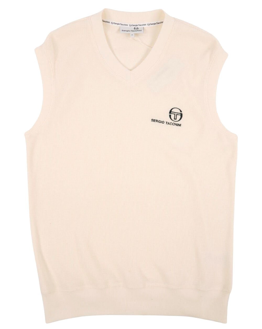 Sergio Tacchini Waffel-Tanktop in Off-White