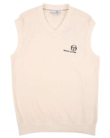Sergio Tacchini Waffel-Tanktop in Off-White