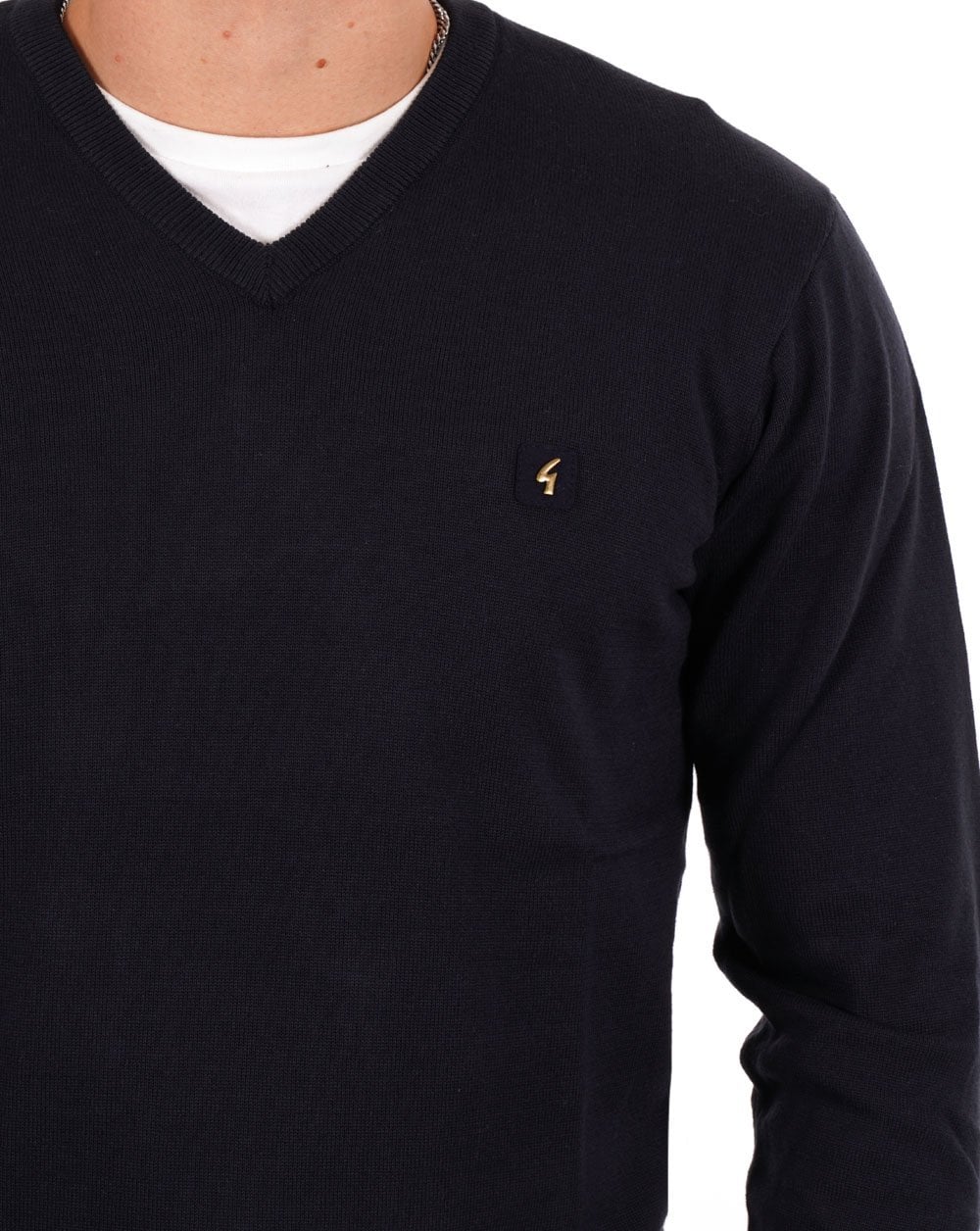 Gabicci Vintage Brandon Strickpullover mit V-Ausschnitt, Marineblau