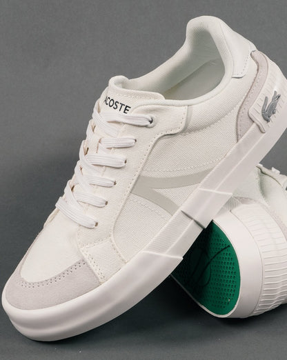 Lacoste L004 Canvas-Sneaker Weiß