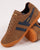 Gola Harrier Suede Trainer Tobacco/Navy/Burgundy