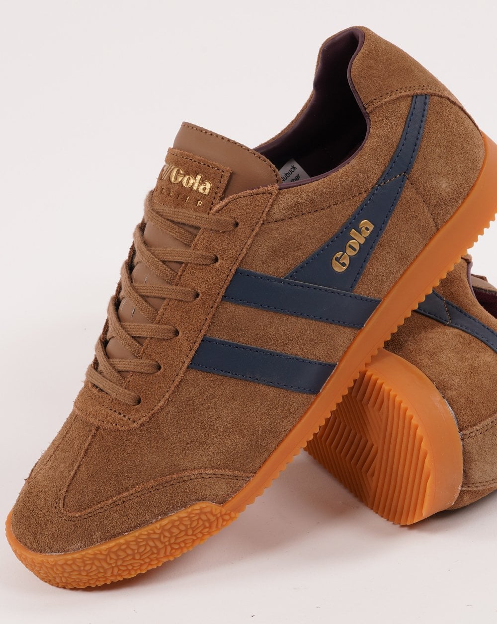 Gola Harrier Wildleder-Sneaker Tabak/Marineblau/Burgund