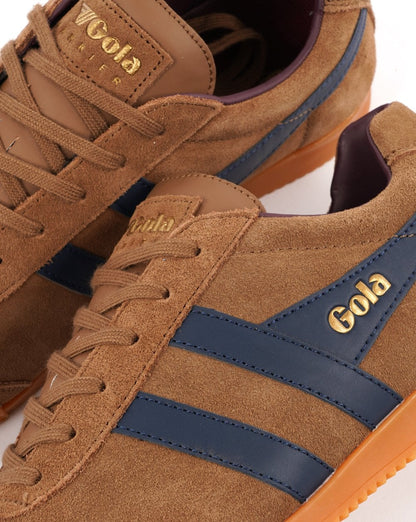 Gola Harrier Wildleder-Sneaker Tabak/Marineblau/Burgund
