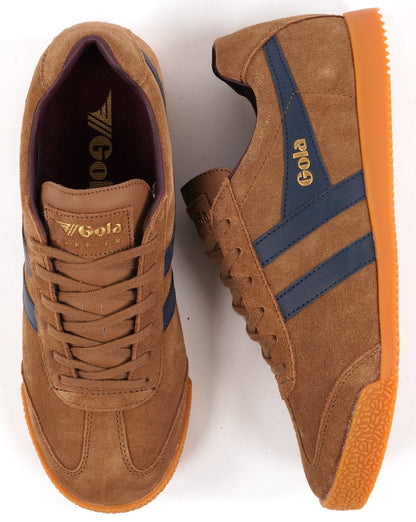 Gola Harrier Wildleder-Sneaker Tabak/Marineblau/Burgund