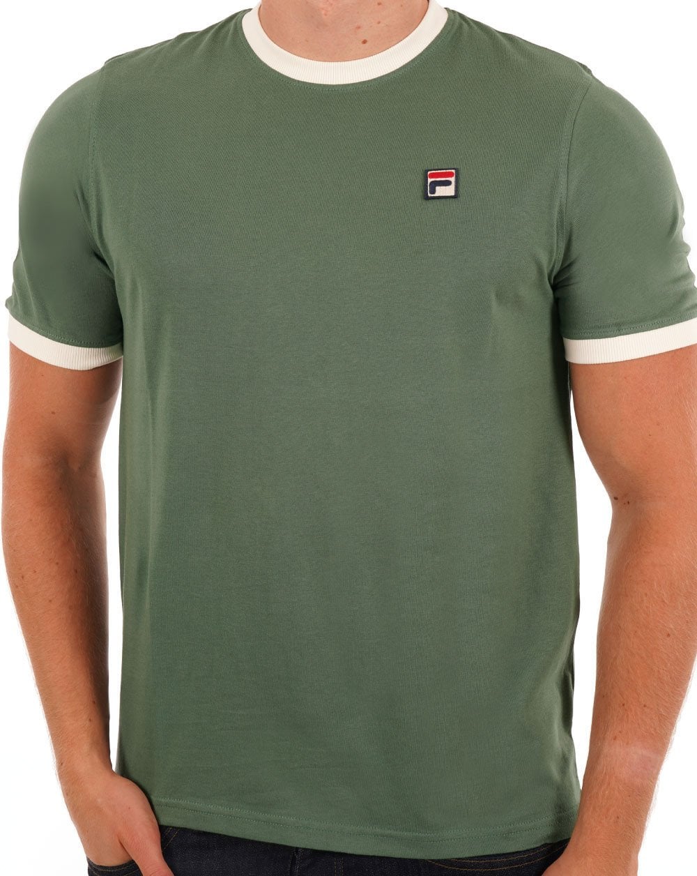 Fila Vintage Ringer T-Shirt Dunkelwald/Gardenie