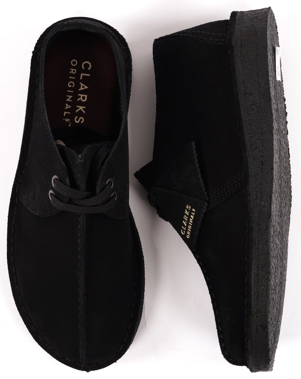 Clarks Originals Desert Trek Shoe Black Suede