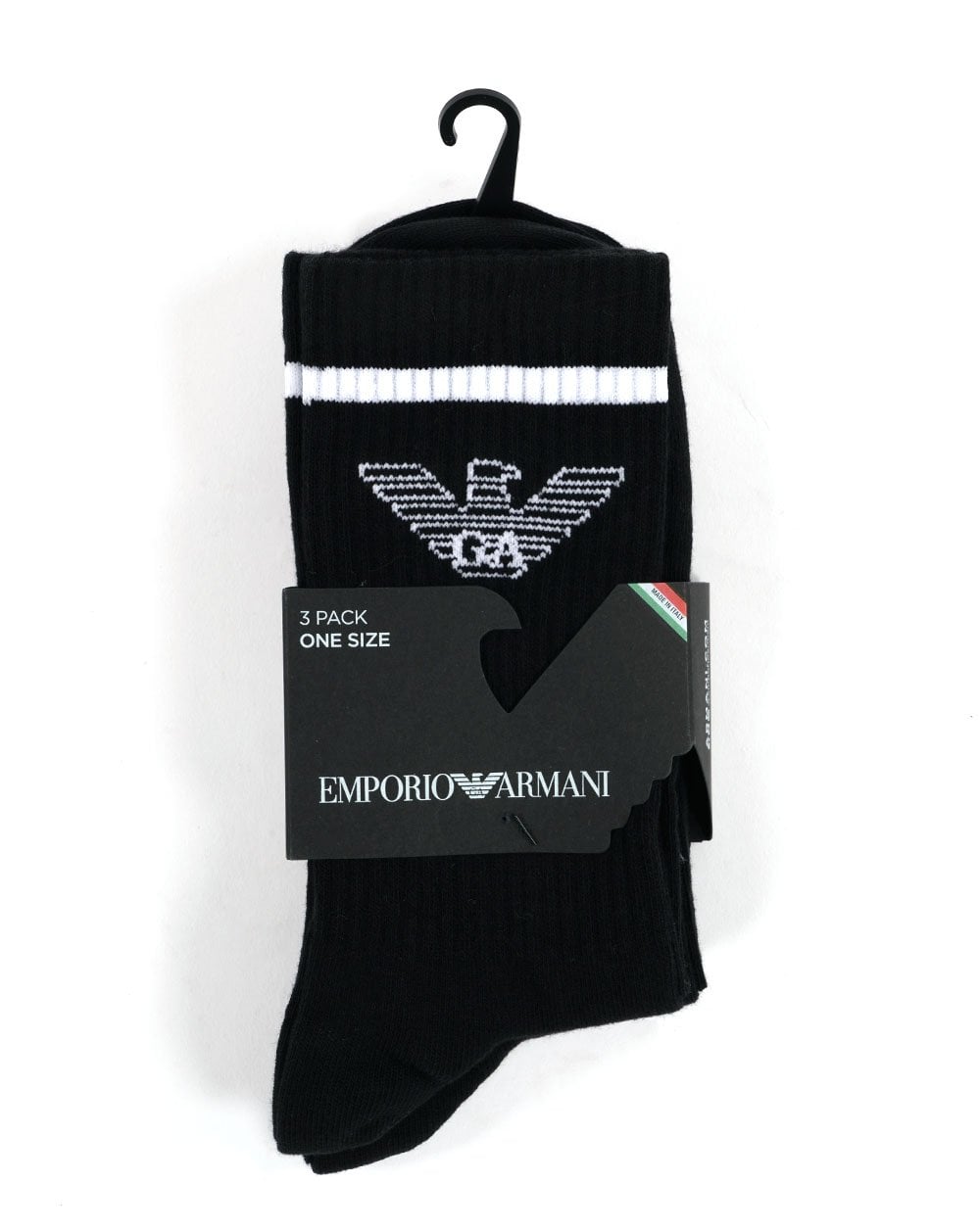 Emporio Armani 3er-Pack Socken Schwarz/Weiß