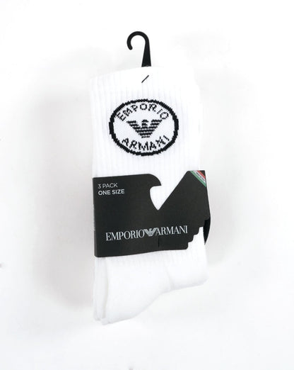 Emporio Armani 3er-Pack Socken Weiß/Schwarz