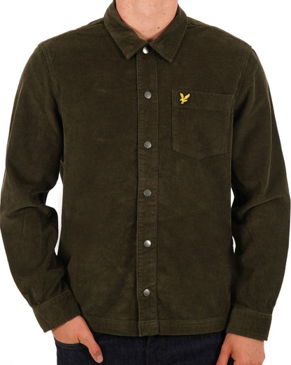 Lyle &amp; Scott Cord-Overshirt Olivgrün