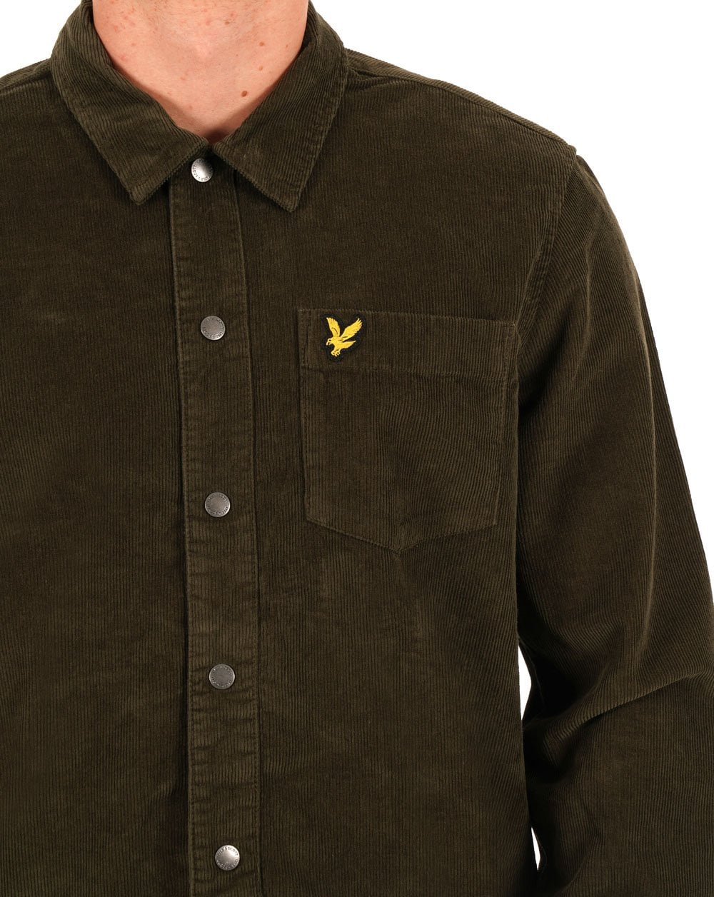 Lyle &amp; Scott Cord-Overshirt Olivgrün