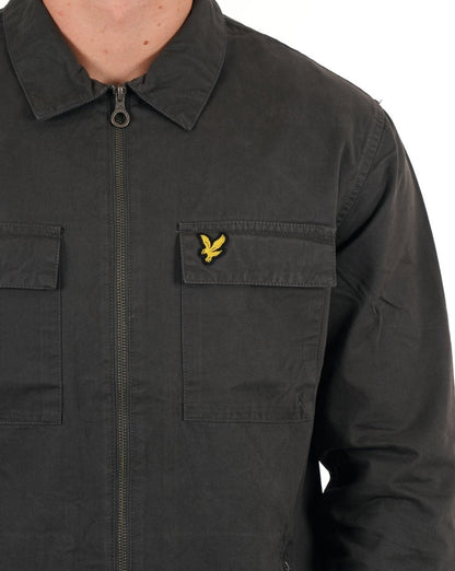Lyle &amp; Scott Baumwoll-Twill-Overshirt Gunmetal