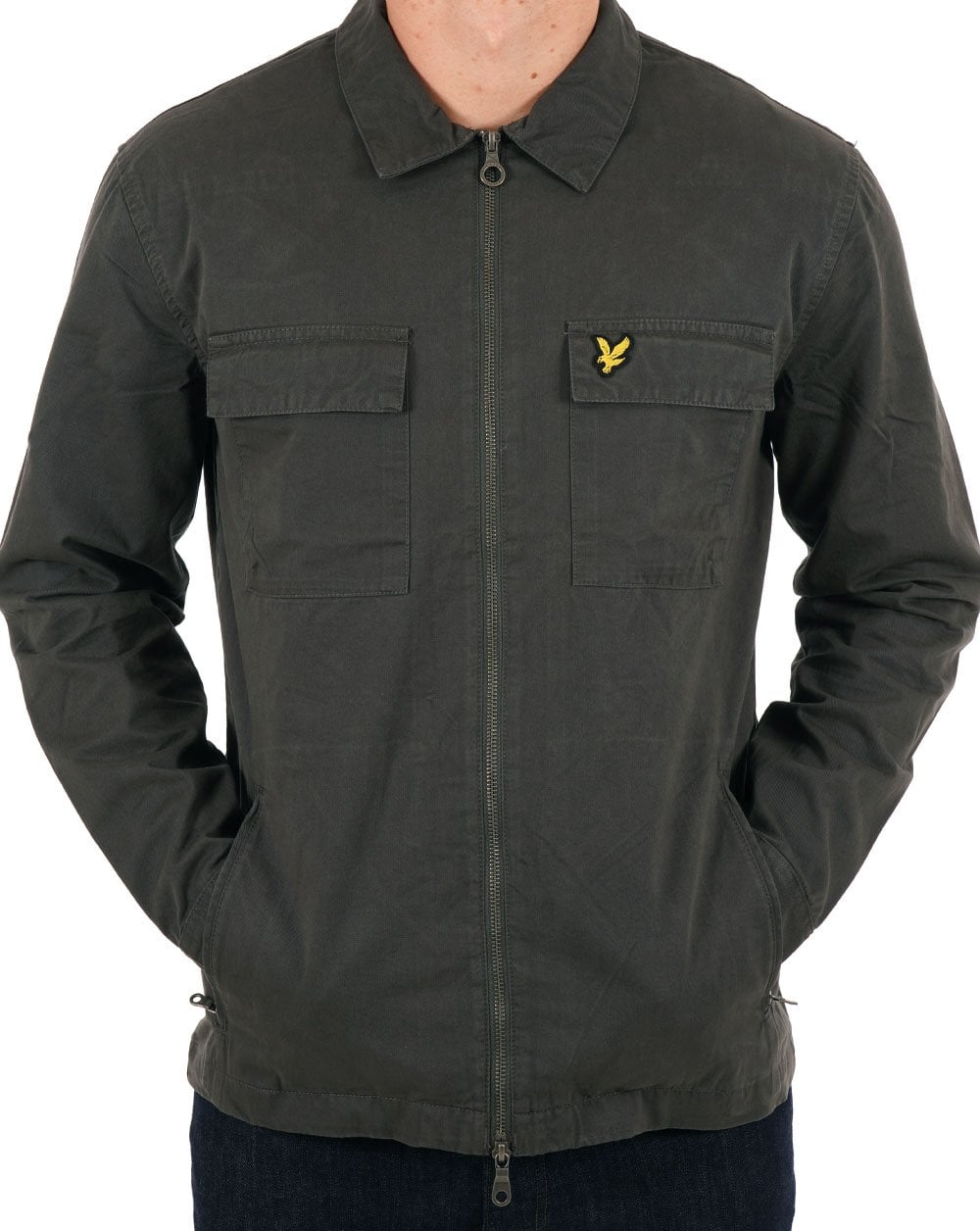Lyle &amp; Scott Baumwoll-Twill-Overshirt Gunmetal